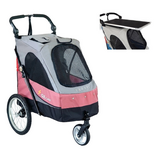 PETSTRO HONDENBUGGY SAFARI MAAT M TOT 30 KG - DRY ROSE - MET TAFEL