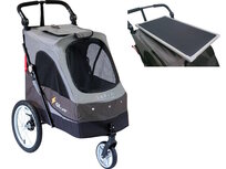 Petstro Hondenbuggy Safari Maat M tot 30 kg - bruin / donkergrijs - met tafel