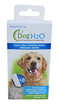Dental care pak à 8 tabletten voor waterbak Dog H2O.