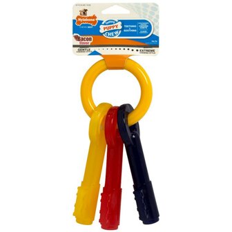 Nylabone Puppy Chew, teething key &#039;M&#039;. (N221P) Voor honden tot 16 kg.