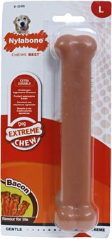 Nylabone Dura Chew giant bot L, bacon. (NB 104) Voor honden tot 23 kg.