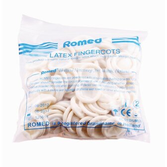 Vingerlingen, Trimvingers latex 100 stuks Medium