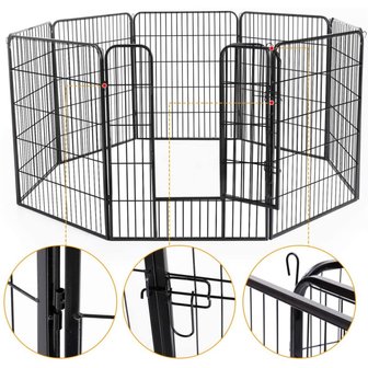 Puppyren Zwart  640 omtrek |100 cm hoogte