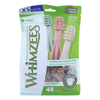 Whimzees toothbrush assorti X-small, 48 stuks in valuebag.