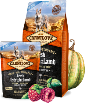 CARNILOVE  Dog  Fresh Ostrich&amp;Lamb for small dogs      1,5kg