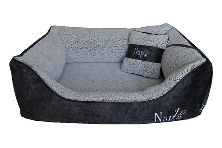 NapZZZ Hondenmand Divan met kussen Eco grijs - bellisdogstore