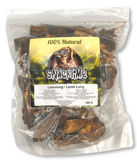 SnackTime Lamslong / Lamb Lung 400 gram100% Natural