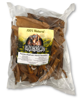 SnackTime Paarden Kophuid / Horse Headskin 1 kg 100% Natural