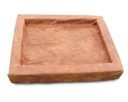 Honden Lounge mand blok bed  cowboy cognac 85 x 70 x 12 cm