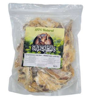 SnackTime Konijnenoren met vacht 350 gr