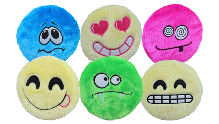 Emoticon Frisbee met piep 17 cm assorti (GEEN KEUZE MOGELIJKHEID)
