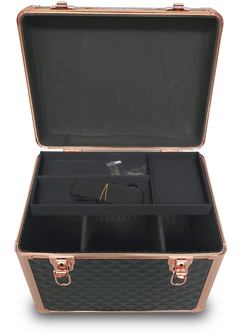 Kotai Trimkoffer aluminium gold-black 38x28x32h met schouderdraagband