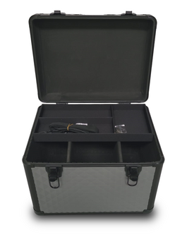 Kotai Trimkoffer aluminium gray-black 38x28x32h met schouderdraagband