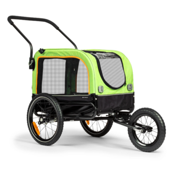 TM VARIO 2-in-1 Hondenaanhanger &amp; Hondenbuggy Groen Zwart