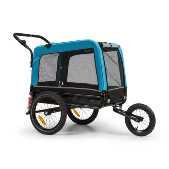TM FOCUS 2-in-1 Hondenfietskar - Hondenbuggy - 240 Liter - 600D Oxford Blauw
