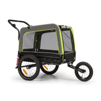 TM FOCUS 2-in-1 Hondenfietskar - Hondenbuggy - 240 Liter - 600D Oxford Groen