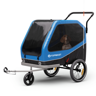TM Gold fietsaanhanger - 334 Liter - Max. 40 kg - Inklapbaar - Blauw