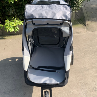 TM Hondenbuggy Deluxe - 3 Wielen - Grijs