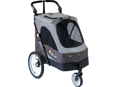 Petstro Hondenbuggy Safari Maat M tot 30 kg - bruin / donkergrijs - met tafel