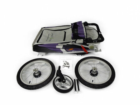 Petstro Hondenbuggy Safari Maat M tot 30 kg - bruin / donkergrijs - met tafel