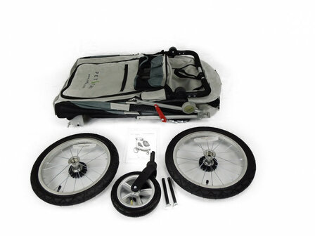 Petstro Hondenbuggy Skyline Maat L Tot 45 Kg - Bruin / Donkergrijs - met tafel