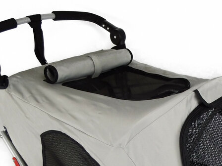Petstro Hondenbuggy Skyline Maat L Tot 45 Kg - Bruin / Donkergrijs - met tafel