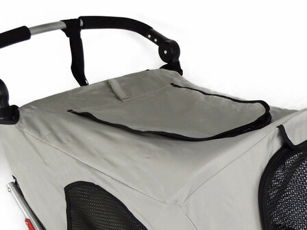 Petstro Hondenbuggy Skyline Maat L Tot 45 Kg - Bruin / Donkergrijs - met tafel