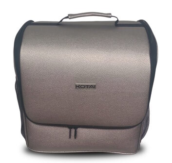 Kotai Grooming Bag Grey Silver 34x26x33H met handvat en schouderriem