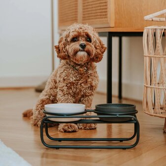 DISTRICT 70 -BAMBOO Voerbak voor Honden Dark grey medium dia 17 cm