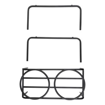 DISTRICT 70 -BUTLER Voerbakstandaard voor honden - Zwart - medium -  42 x 20 x 24 cm