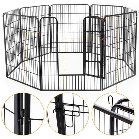 Puppyren Zwart  640 omtrek |100 cm hoogte