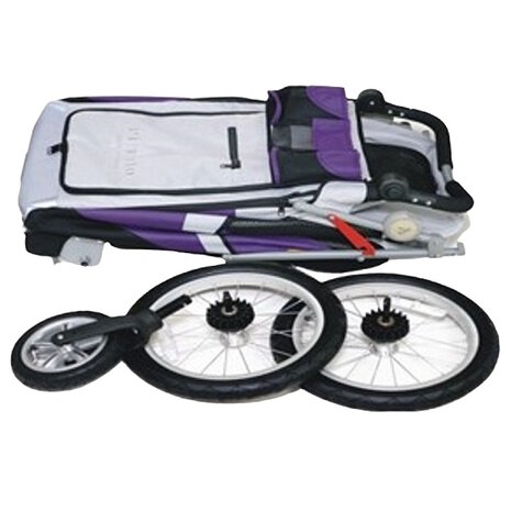 Petstro Hondenbuggy Safari met trimtafel - grijs/groen/zwart - Medium