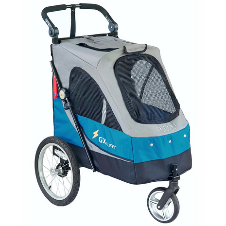 PETSTRO HONDENBUGGY SAFARI MAAT M TOT 30 KG - PETROL DONKERGRIJS - MET TAFEL