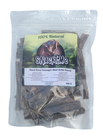 SnackTime rond Rood Gezaagd Beef 500 gram