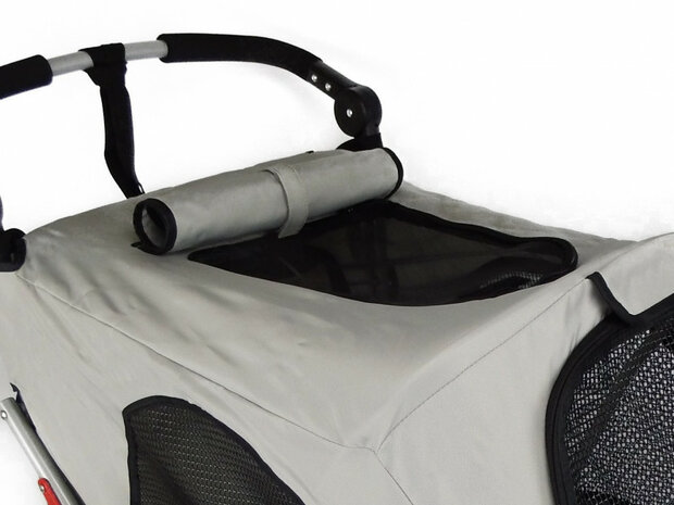 Petstro Hondenbuggy Skyline Maat L Tot 45 Kg - Bruin / Donkergrijs - met tafel