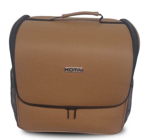 Kotai Grooming Bag Cognac 34x26x33H met handvat en schouderriem