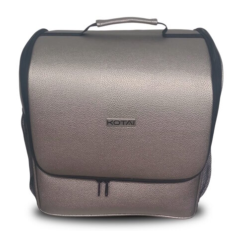 Kotai Grooming Bag Grey Silver 34x26x33H met handvat en schouderriem