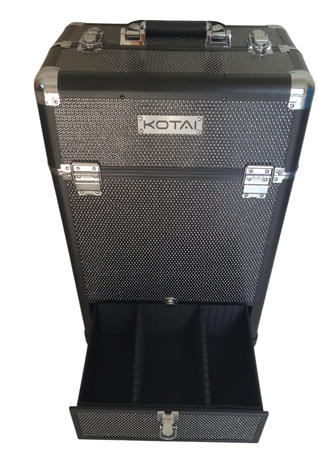 Trimkoffer Trolley XL Met 4 wielen 36x25x65H cm Black