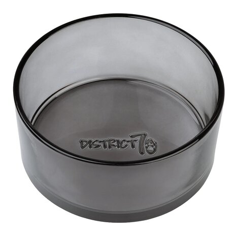 DISTRICT 70 -DAWN - Glazen voerbak voor honden Zwart large dia. 21 cm