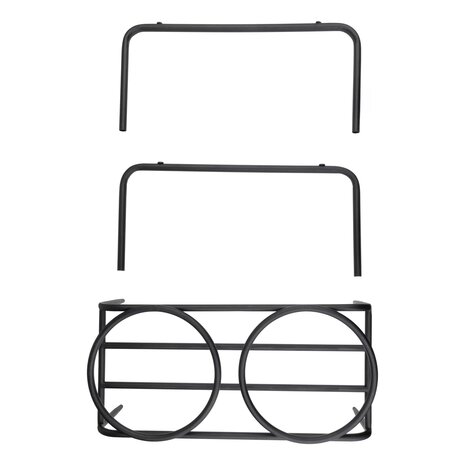 DISTRICT 70 -BUTLER Voerbakstandaard voor honden - Zwart - large - 50,5 x 23 x 36,5 cm