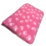 Vet Bed Xtra Soft - 2 color Paws latex anti-slip 150 x 100 cm Roze met Witte Voetprint Vet Bed Xtra Soft - 2 color Paws latex anti-slip 150 x 100 cm Roze met Witte Voetprint
