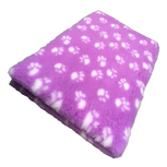 Vet Bed Xtra Soft - 2 color Paws latex anti-slip 100 x 75 cm Lila met Witte Voetprint Vet Bed Xtra Soft - 2 color Paws latex anti-slip 100 x 75 cm Lila met Witte Voetprint