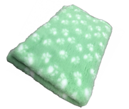 Vet Bed Xtra Soft - 2 color Paws latex anti-slip 100 x 75 cm Lichtgroen met Witte Voetprint Vet Bed Xtra Soft - 2 color Paws latex anti-slip 100 x 75 cm Lichtgroen met Witte Voetprint