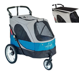 PETSTRO HONDENBUGGY SKYLINE MAAT L TOT 45 KG - PETROL DONKERGRIJS - MET TAFEL PETSTRO HONDENBUGGY SKYLINE MAAT L TOT 45 KG - PETROL DONKERGRIJS - MET TAFEL